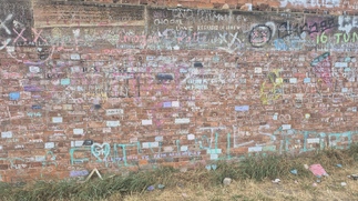 Some of the graffiti on the Viaduct