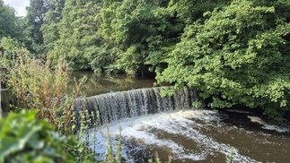 A weir on the River Goyt