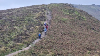 Heading up to the ridge